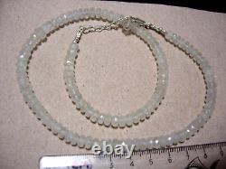 106 carats 6x3mm beads Libyan Desert Glass Necklace from Meteorite Impact + COA