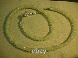 115 carats 6x3mm beads Libyan Desert Glass Necklace from Meteorite Impact + COA