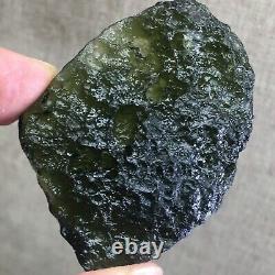 131Ct MOLDAVITE From Czech Republic From Meteorite Impact With Chips