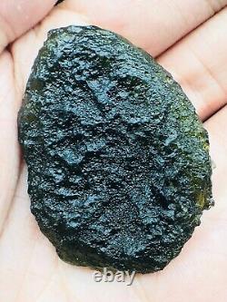 135ct Meteorite Moldavite Green Impact Fragment Meteor Stone Space Asteroid+coa