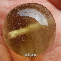 139 ct-Libyan Desert glass round Bead-29mm Meteorite Tektite-asteroid impact