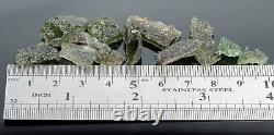 13x MOLDAVITE green crystal tektite impact meteorite 50 cts raw pendant #7541T