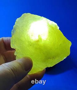 158.9g Libyan Desert Glass Meteorite Tektite impact specimen Dimples GEM