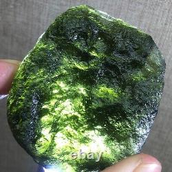 177.3Ct MOLDAVITE From Czech Republic From Meteorite Impact With Chips