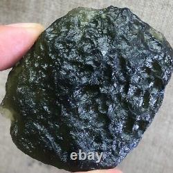 177.3Ct MOLDAVITE From Czech Republic From Meteorite Impact With Chips