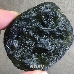 177.3Ct MOLDAVITE From Czech Republic From Meteorite Impact With Chips