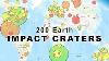 200 Earth Impact Craters Mapped By Size And Age