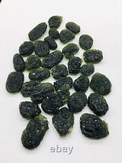 20pc Moldavite Meteorite Impact Glass Czech With Certificate Of Authenticity