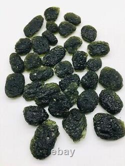 20pc Moldavite Meteorite Impact Glass Czech With Certificate Of Authenticity