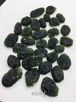 20pc Moldavite Meteorite Impact Glass Czech With Certificate Of Authenticity