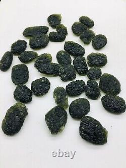 20pc Moldavite Meteorite Impact Glass Czech With Certificate Of Authenticity