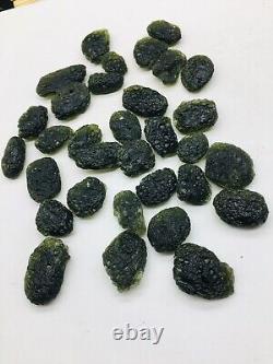 20pc Moldavite Meteorite Impact Glass Czech With Certificate Of Authenticity