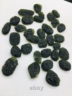 20pc Moldavite Meteorite Impact Glass Czech With Certificate Of Authenticity