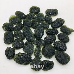 20pc Moldavite Meteorite Impact Glass Czech With Certificate Of Authenticity