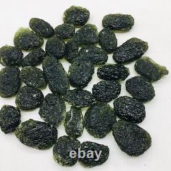 20pc Moldavite Meteorite Impact Glass Czech With Certificate Of Authenticity