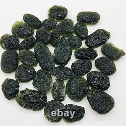 20pc Moldavite Meteorite Impact Glass Czech With Certificate Of Authenticity