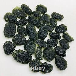 20pc Moldavite Meteorite Impact Glass Czech With Certificate Of Authenticity