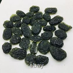 20pc Moldavite Meteorite Impact Glass Czech With Certificate Of Authenticity