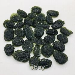 20pc Moldavite Meteorite Impact Glass Czech With Certificate Of Authenticity