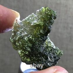 30.8Ct MOLDAVITE From Czech Republic From Meteorite Impact With Chips