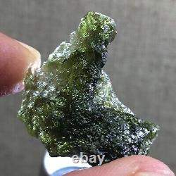 30.8Ct MOLDAVITE From Czech Republic From Meteorite Impact With Chips