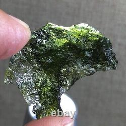 30.8Ct MOLDAVITE From Czech Republic From Meteorite Impact With Chips