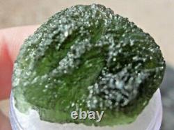 36.2 carats 24x20x13mm MOLDAVITE from Czech Republic Meteorite impact with COA