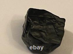 38gr. Black hexagonal meteorite impact diamond