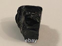 38gr. Black hexagonal meteorite impact diamond