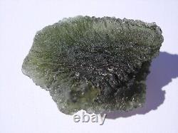 51.5 carats 30x26x10mm MOLDAVITE from Czech Republic Meteorite impact with COA