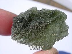 51.5 carats 30x26x10mm MOLDAVITE from Czech Republic Meteorite impact with COA