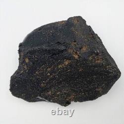 547 g. Australasian Muong Nong Black Tektite Meteorite Impact Layered Glass Rock