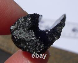 60.2 carats 40x22x14mm MOLDAVITE from Czech Republic Meteorite impact with COA