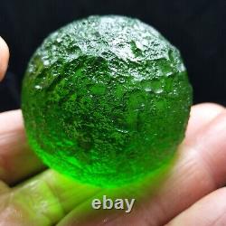 Green GEM MOLDAVITE Meteorite Impact Glass Czech 119.82g