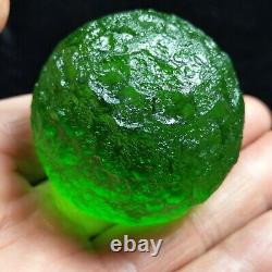 Green GEM MOLDAVITE Meteorite Impact Glass Czech 119.82g