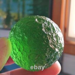 Green GEM MOLDAVITE Meteorite Impact Glass Czech 119.82g