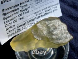 Libyan Desert Glass Meteorite Tektite impact Cintamani(300 ct)Dimple yellow Gem