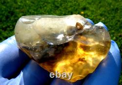 Libyan Desert Glass Meteorite Tektite impact Cintamani(310 ct)Dimple Green Gem