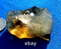 Libyan Desert Glass Meteorite Tektite impact Cintamani(310 ct)Dimple Green Gem