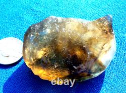 Libyan Desert Glass Meteorite Tektite impact Cintamani(310 ct)Dimple Green Gem