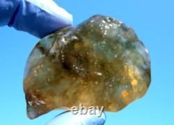 Libyan Desert Glass Meteorite Tektite impact Cintamani(310 ct)Dimple Green Gem