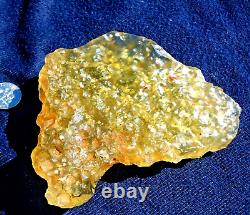 Libyan Desert Glass Meteorite Tektite impact Cintamani(760 ct)cristobalite Gem