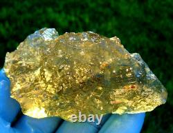 Libyan Desert Glass Meteorite Tektite impact Cintamani(825 ct)Dimples Flat Gem