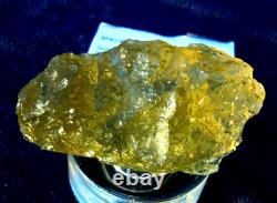 Libyan Desert Glass Meteorite Tektite impact Cintamani(825 ct)Dimples Flat Gem