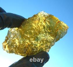 Libyan Desert Glass Meteorite Tektite impact Cintamani(825 ct)Dimples Flat Gem