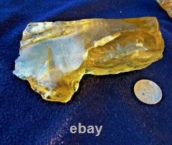 Libyan Desert Glass Meteorite Tektite impact Cintamani(990 crt)Dimple Yellow Gem