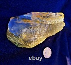 Libyan Desert Glass Meteorite Tektite impact Cintamani(990 crt)Dimple Yellow Gem