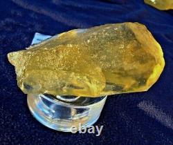 Libyan Desert Glass Meteorite Tektite impact Cintamani(990 crt)Dimple Yellow Gem