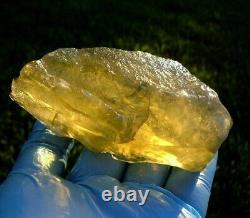 Libyan Desert Glass Meteorite Tektite impact Cintamani(990 crt)Dimple Yellow Gem