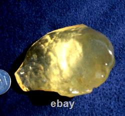 Libyan Desert Glass Meteorite Tektite impact Dimples (460 crt) Soft Flat Gem